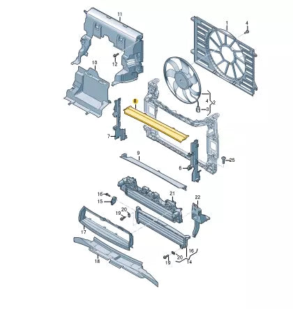 NEW AUDI E-TRON SPORTBACK GEA UPPER RADIATOR AIR DUCT 4KE121285C