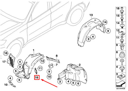 NEW BMW X5 E70 FRONT RIGHT AIR DUCT COVER 7163282 51717163282 ORIGINAL