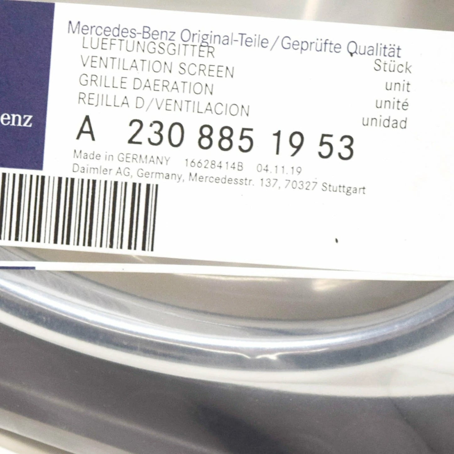 NEW MERCEDES-BENZ SL R230 FRONT BUMPER LEFT VENT GRILLE AMG A2308851953