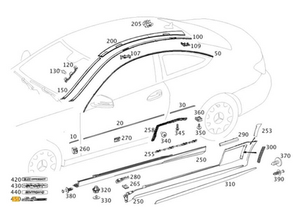 NEW MERCEDES-BENZ C W204 AMG FRONT FENDER EMBLEM A0008170514 ORIGINAL