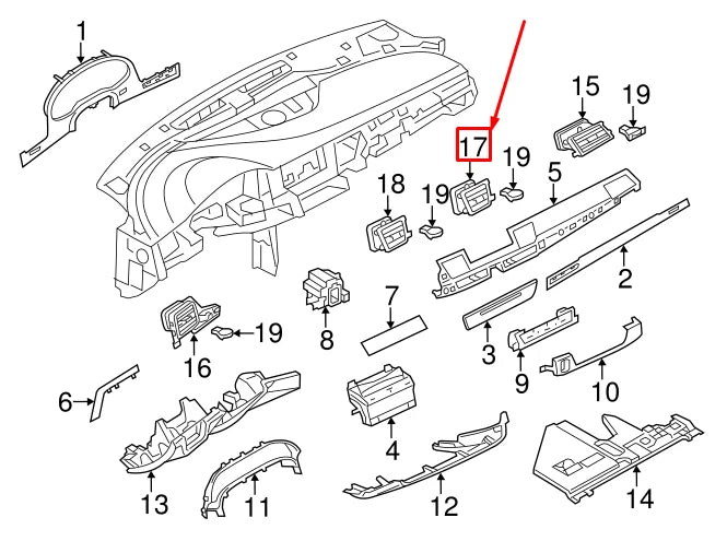 NEW AUDI A8 4H RIGHT DASHBOARD AIR VENT 4H1820952DWVF ORIGINAL