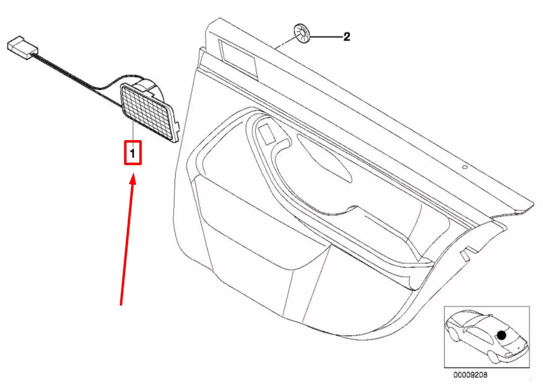 NEW BMW 5 E39 REAR LEFT DOOR SOUND SPEAKER 8362541 65138362541 ORIGINAL