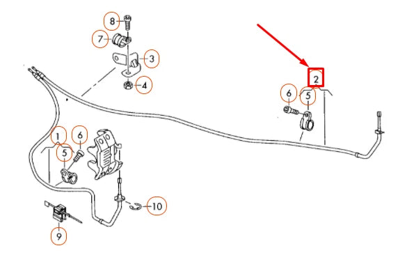NEW AUDI R8 42 RIGHT PARKING BRAKE CABLE 420609722D
