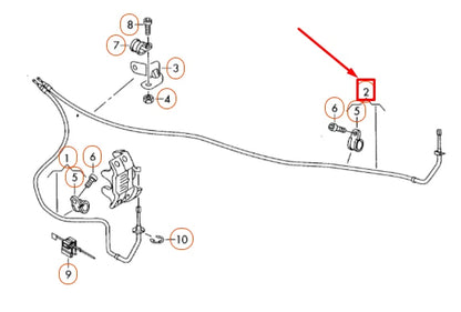 NEW AUDI R8 42 RIGHT PARKING BRAKE CABLE 420609722D