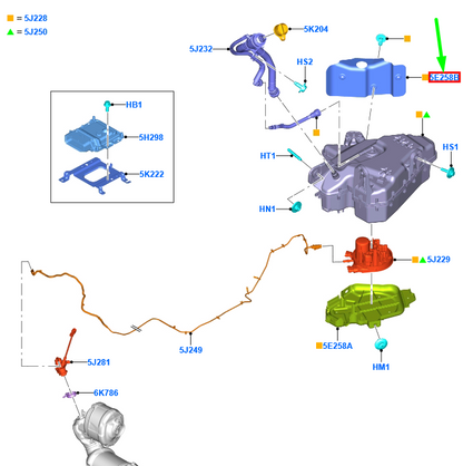 new ford mondeo mk5 urea (def) tank heat shield 2214324 original