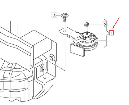 NEW AUDI A3 8V LEFT SIDE HIGH TONE SIGNAL HORN 8V0951209C