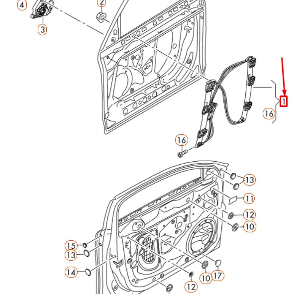 NEW AUDI A4 ALLROAD QUATTRO B8 FRONT LEFT WINDOW REGULATOR 8K0837461C ORIGINAL