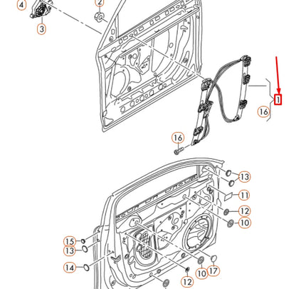 NEW AUDI A4 ALLROAD QUATTRO B8 FRONT LEFT WINDOW REGULATOR 8K0837461C ORIGINAL