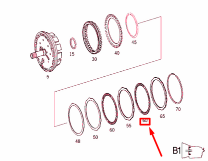 NEW MB ML W163 TRANSMISSION LAMINATED BRAKE B1 INNER DISC A1402720025 ORIGINAL