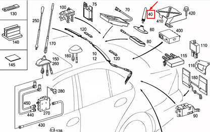 NEW MERCEDES-BENZ E-CLASS W203 AERIAL ROOF ANTENNA A2038200475