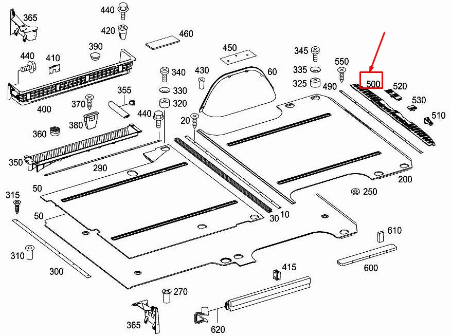 NEW MERCEDES-BENZ SPRINTER 906 REAR FLOOR STRIP A90668600749E80 ORIGINAL