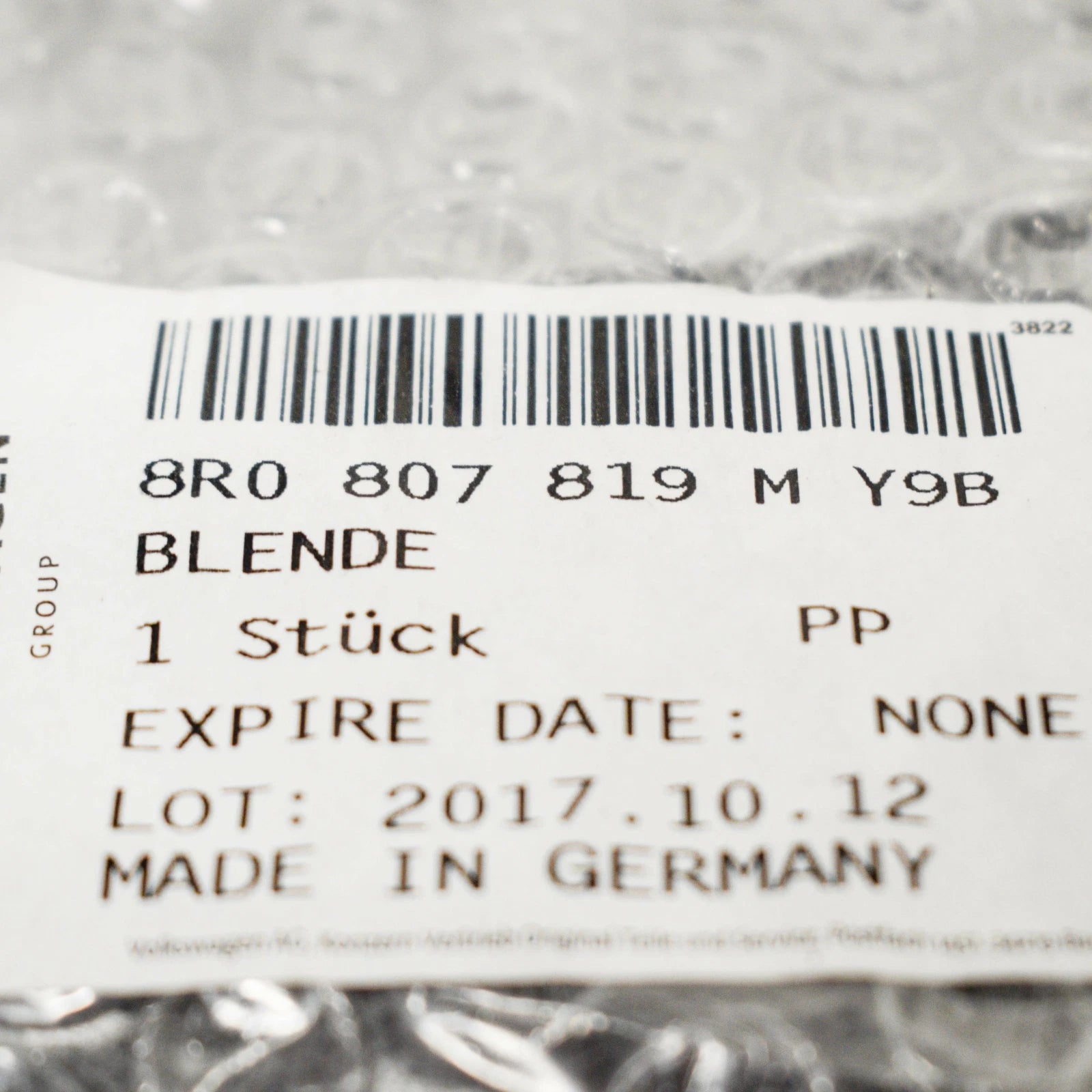 NEW AUDI Q5 8R REAR BUMPER TOW HOOK BAR COVER CAP 8R0807819MY9B