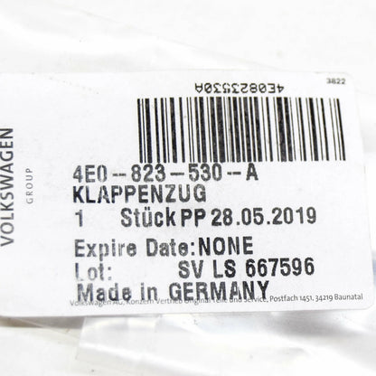 NEW AUDI A8 QUATTRO D3 LID LOCK CABLE 4E0823530A ORIGINAL