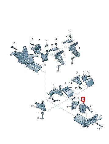 NEW AUDI A6 C7 LEFT ENGINE MOUNT 4G0199381ML ORIGINAL