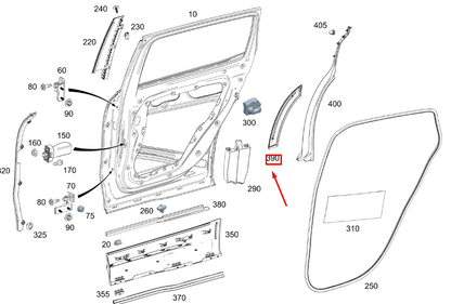 NEW MERCEDES-BENZ GLB X247 REAR LEFT DOOR COVER STRIP A2477309400 ORIGINAL