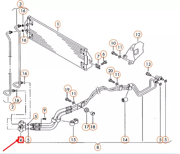 NEW AUDI Q7 4L OIL TEMPERATURE CONTROLLER 7L0317027A ORIGINAL