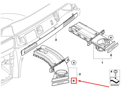NEW BMW 3 E90 FRONT LEFT CUP HOLDER TRIM 51459229094 9229094 ORIGINAL