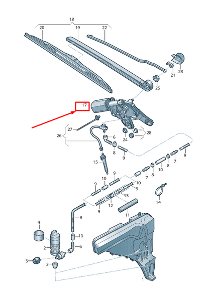new audi q8 4mn rear window wiper motor 4k9955711 original