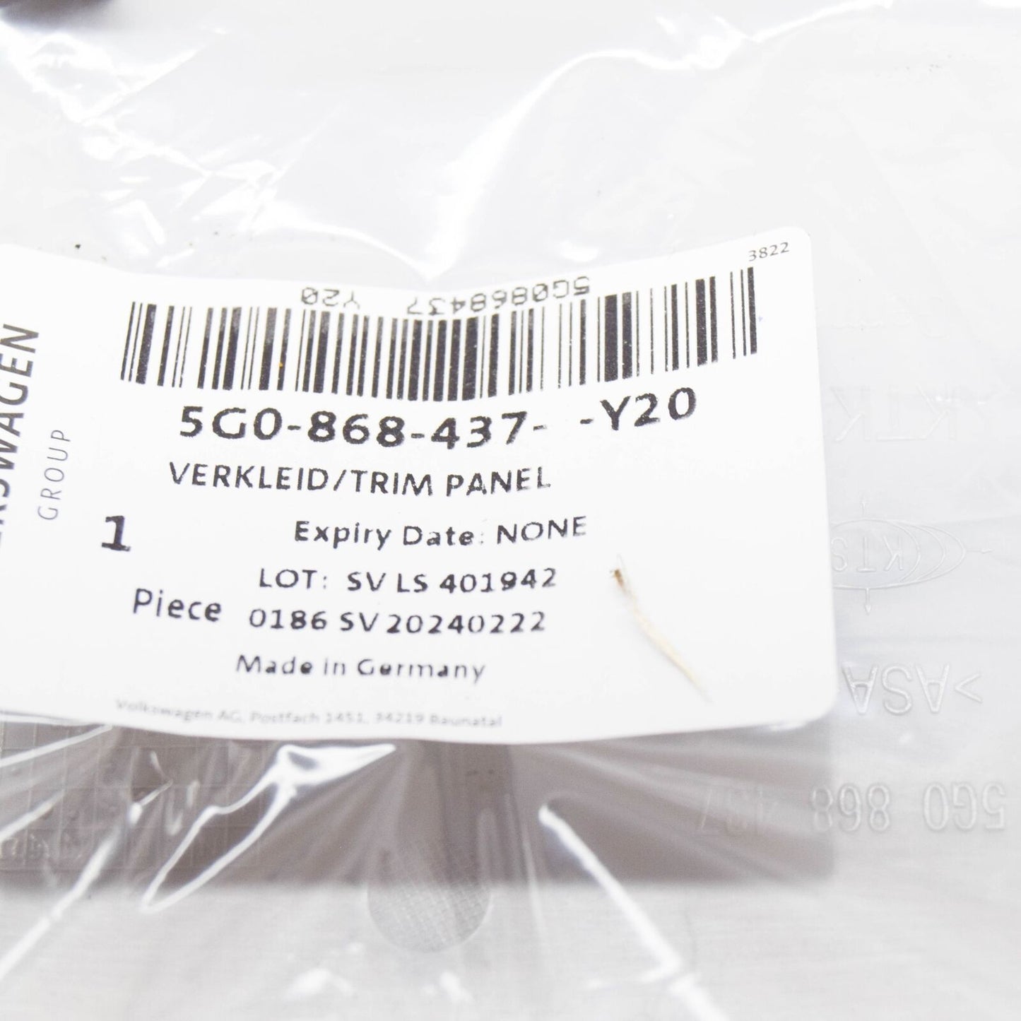 NEW VW GOLF MK7 INTERIOR REAR VIEW MIRROR COVER 5G0868437Y20 ORIGINAL