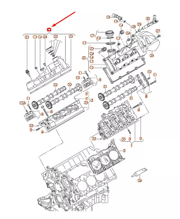 NEW AUDI A4 B8 RIGHT SIDE VALVE COVER CYLINDERS 1-3 059103470AS ORIGINAL