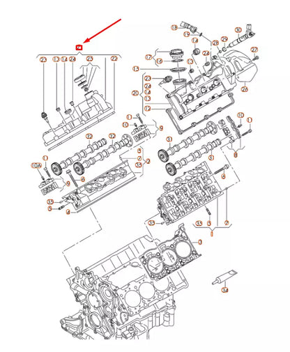 NEW AUDI A4 B8 RIGHT SIDE VALVE COVER CYLINDERS 1-3 059103470AS ORIGINAL
