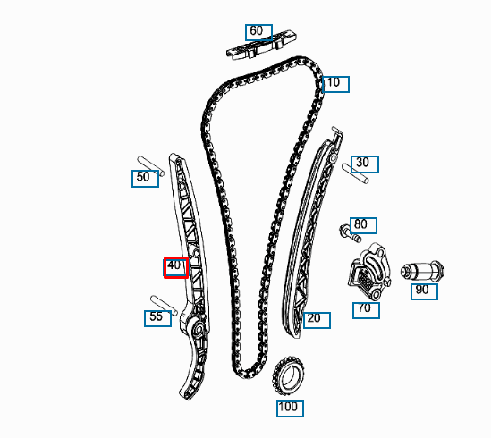 new mercedes benz b w246 engine chain sliding rail a2740501600 original