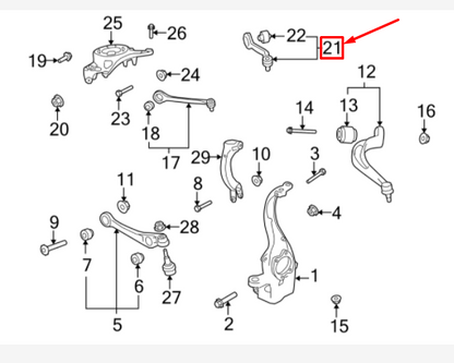 new audi a4 b8 front right suspension upper control arm 8k0407510n original