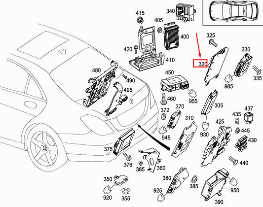 new mercedes-benz s w222 rear sam control unit a2229004005 original