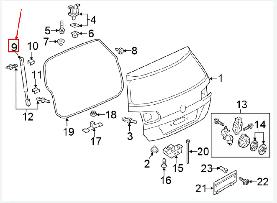 NEW VW GOLF VII 5G MK7 REAR TAILGATE GAS STRUT 5GM827550C