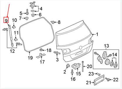 NEW VW GOLF VII 5G MK7 REAR TAILGATE GAS STRUT 5GM827550C