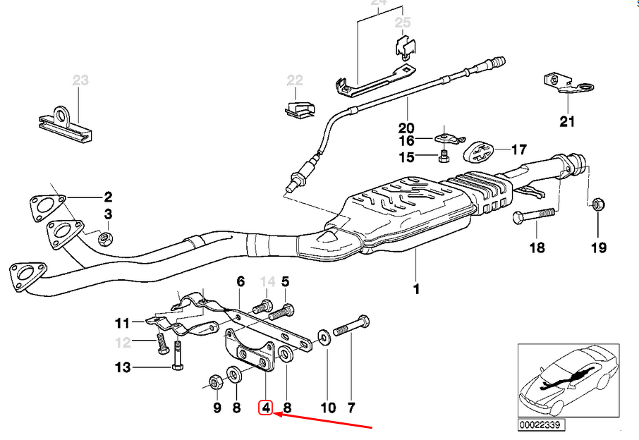 new bmw 3 e36 catalytic converter bracket 18311728523 1728523 original