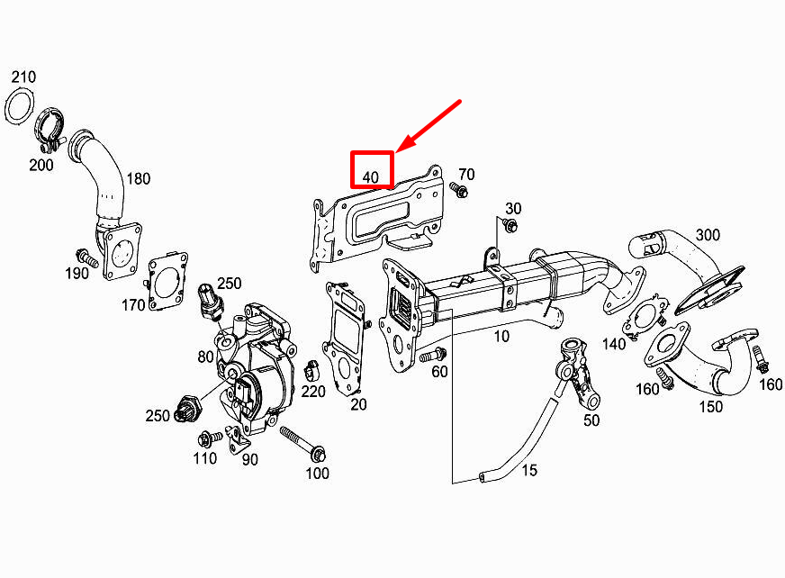 new mercedes-benz cla c117 cylinder head bracket a2701410640 original