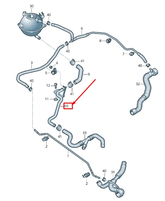 NEW AUDI RSQ3 8U RIGHT ENGINE COOLANT PIPE 8U0121075