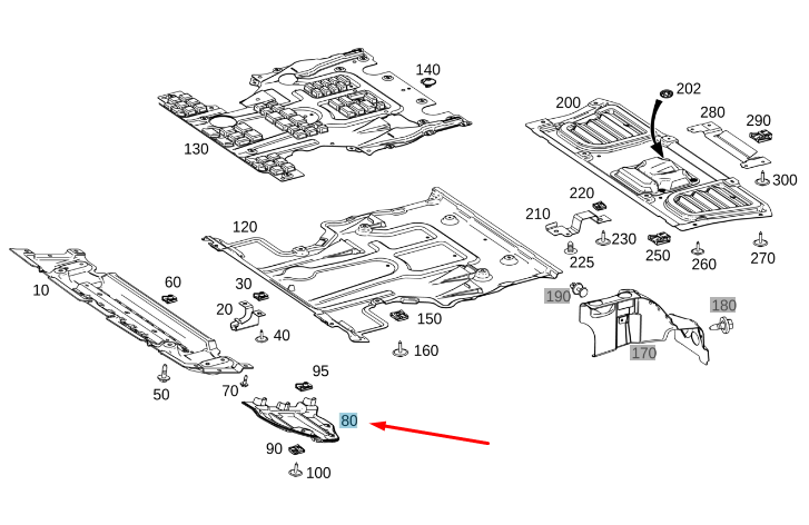 new mercedes-benz gle w167 front right undercover panel a1675202700 original