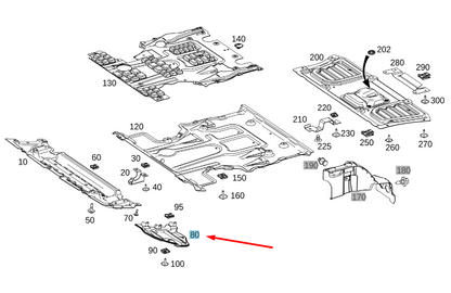 new mercedes-benz gle w167 front right undercover panel a1675202700 original