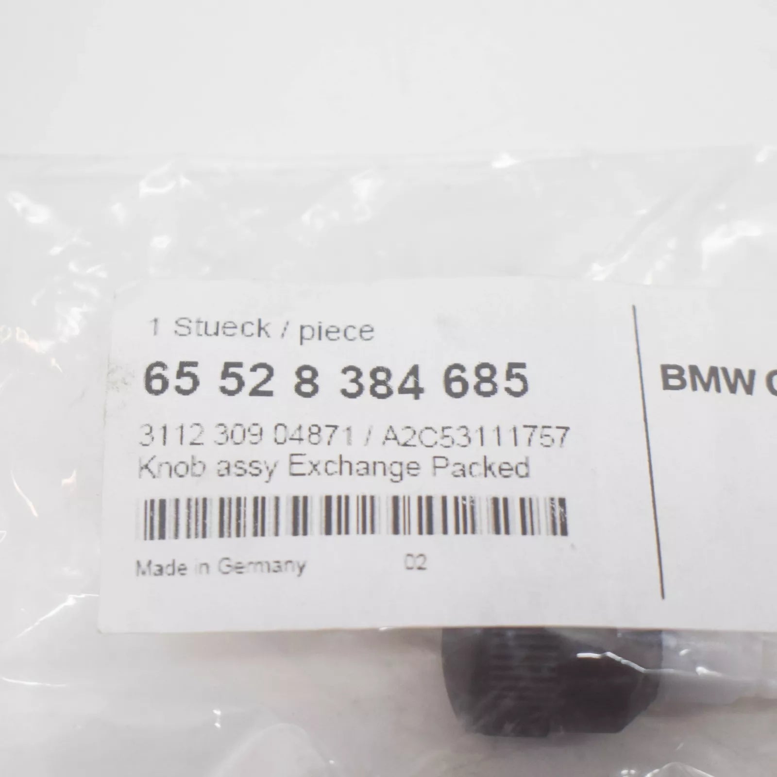 NEW BMW 5 E39 ROTARY KNOB ON-BOARD MONITOR MENU 65528384685 ORIGINAL