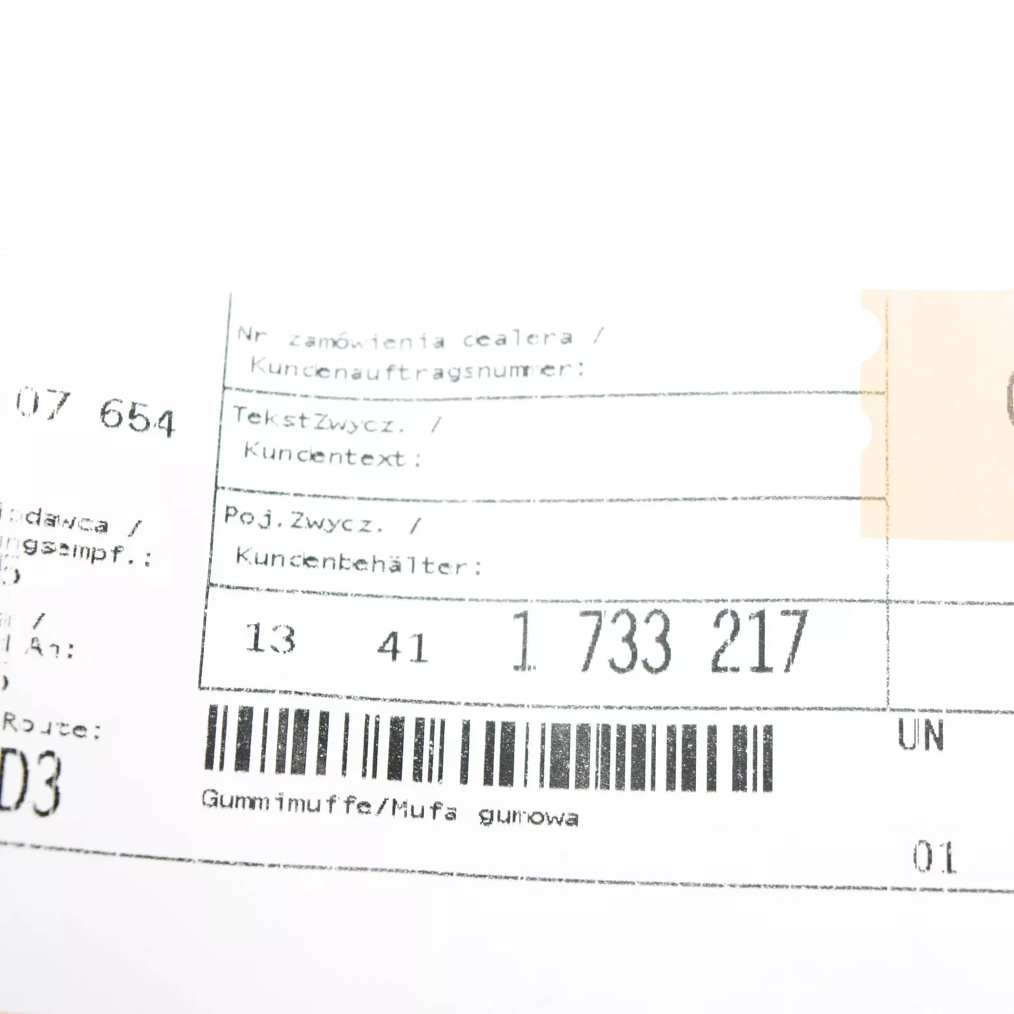 NEW BMW 3 E36 IDLE CONTROL VALVE GROMMET 13411733217 1733217 ORIGINAL