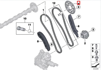 NEW BMW 1 F20 CAMSHAFT SPROCKET 11318518181 ORIGINAL
