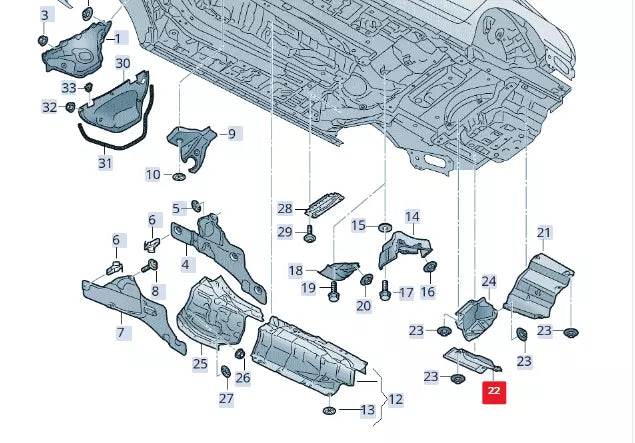 NEW AUDI A4 AVANT B9 EXHAUST RIGHT HEAT PROTECTION 8W0804172