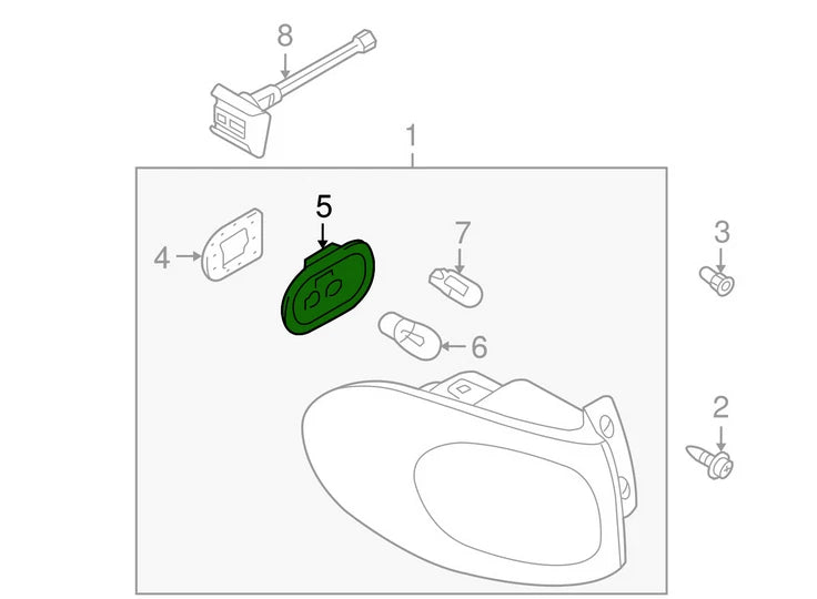 NEW VOLKSWAGEN TIGUAN 5N REAR RIGHT TAILLIGHT BULB HOLDER 5N0945258C