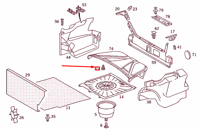 NEW MERCEDES-BENZ E W124 REAR LID EXPANSION RIVET A0009905792 ORIGINAL