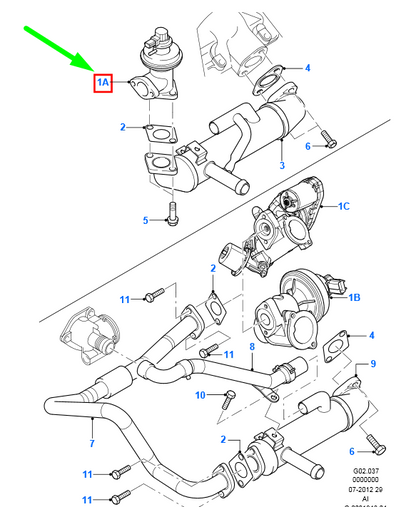 new ford mondeo mk3 exhaust gas recirculation valve 1132928 original