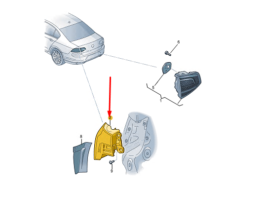 new skoda enyaq iv rear right taillight lamp 5la945208a original