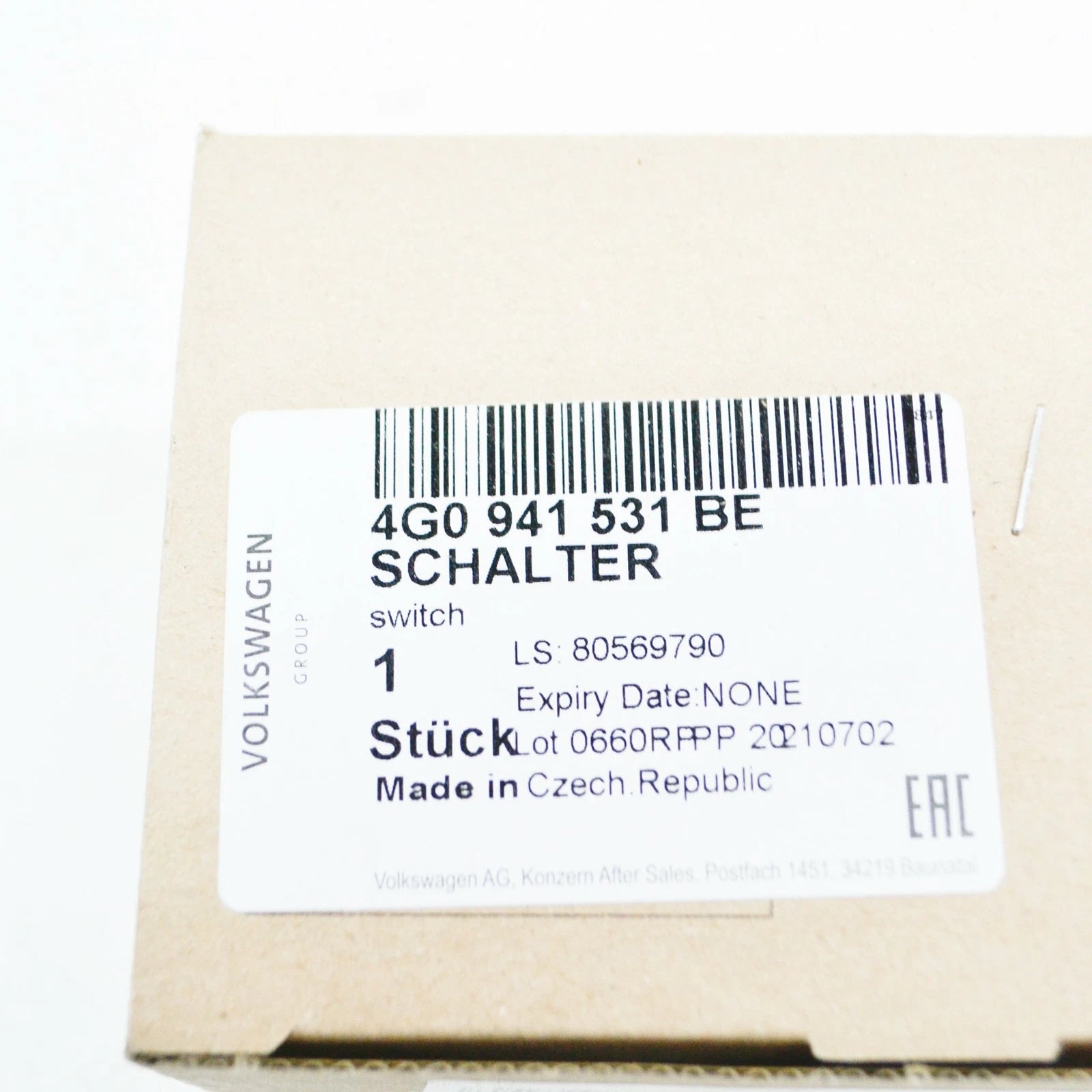 NEW AUDI A6 C7 HEADLIGHTS CONTROL SWITCH UNIT 4G0941531BE ORIGINAL