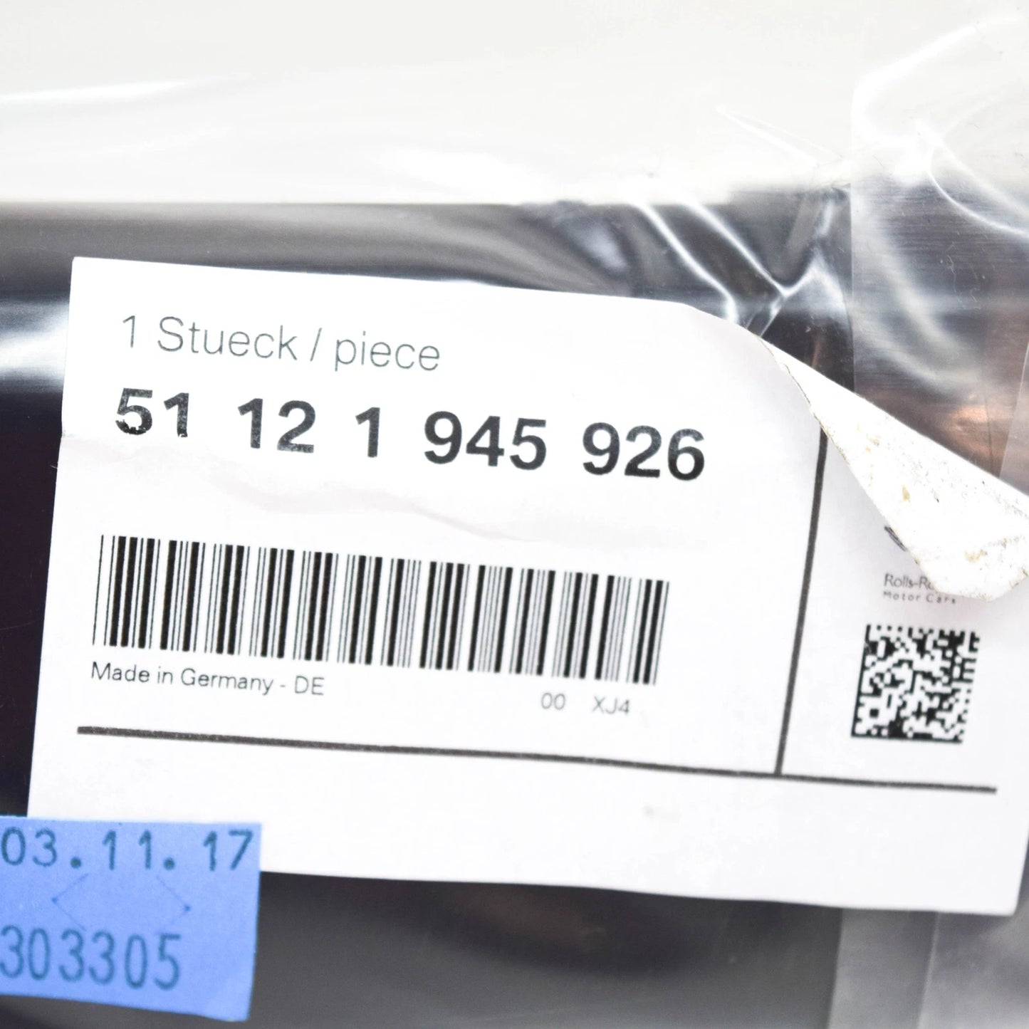 NEW BMW 3 E30 REAR BUMPER CENTER MOLDING TRIM 51121945926 1945926 1990 ORIGINAL