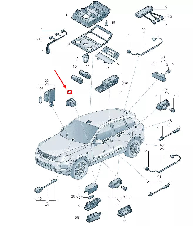 NEW VW TOUAREG 7P MK2 FRONT DOOR LED LIGHT 7P6919390AKW2