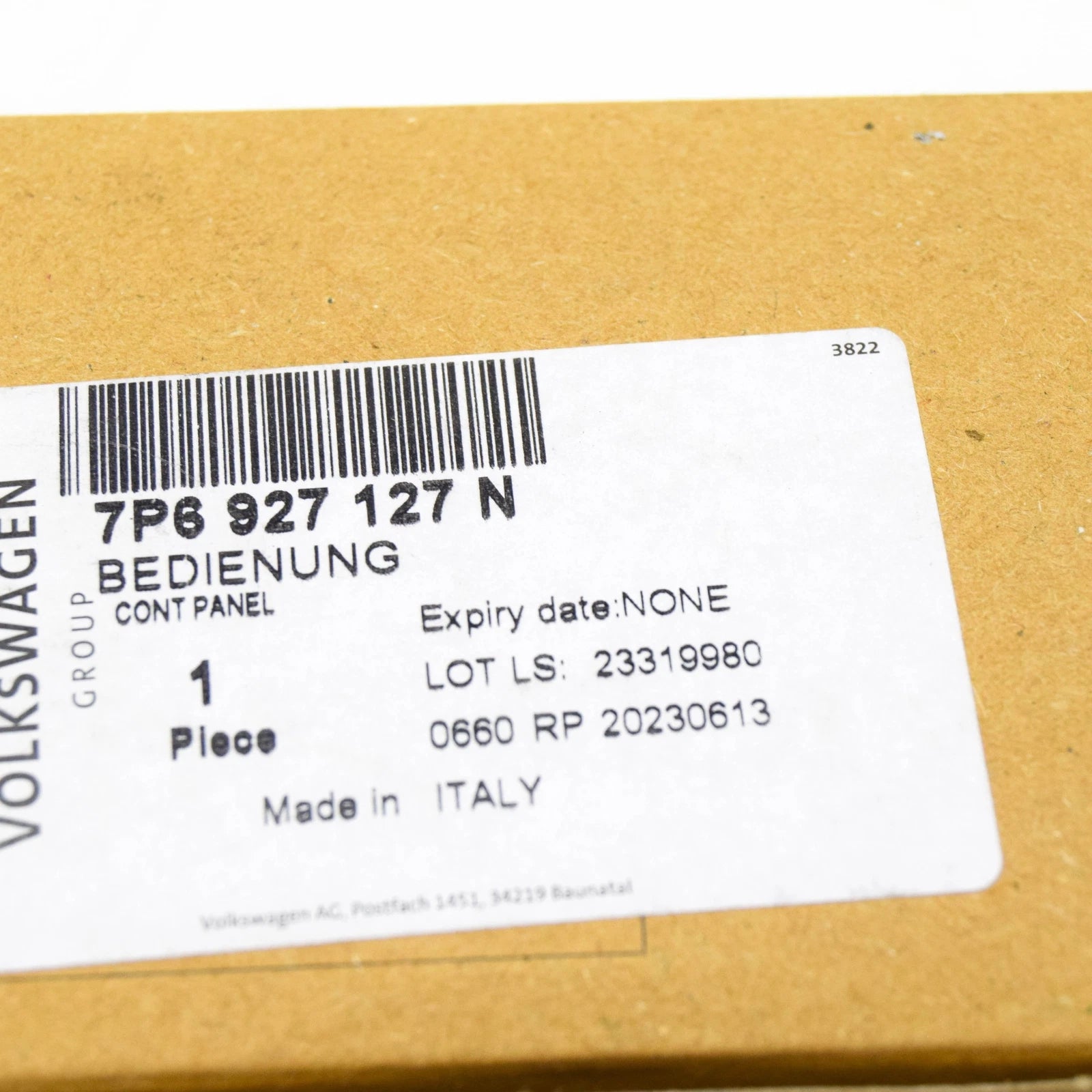 NEW VW TOUAREG 7P ECO START-STOP ESP CDC LOCK CONTROL PANEL 7P6927127N ORIGINAL