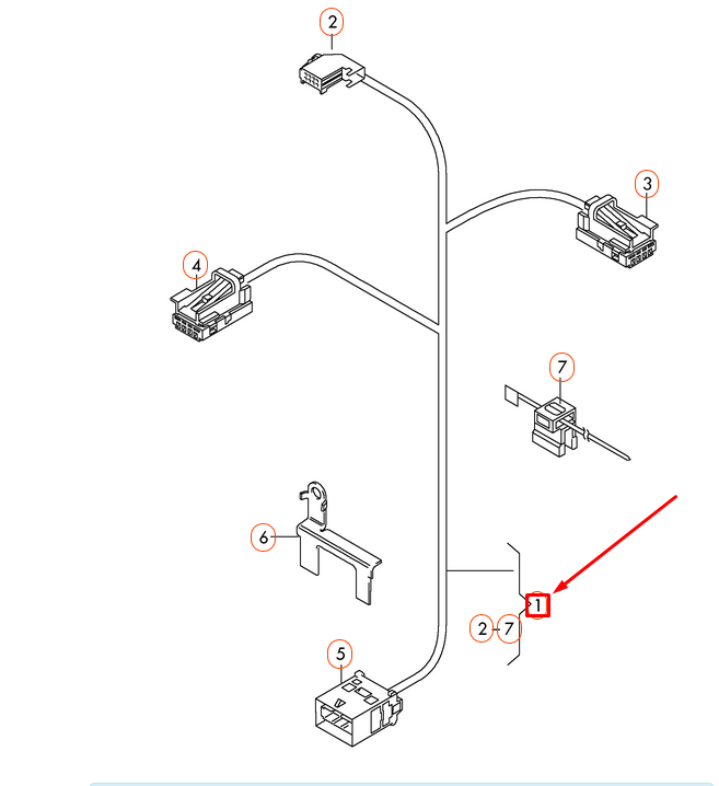 new audi a8 4h d4 front left door armrest wiring harness 4h0971663a original