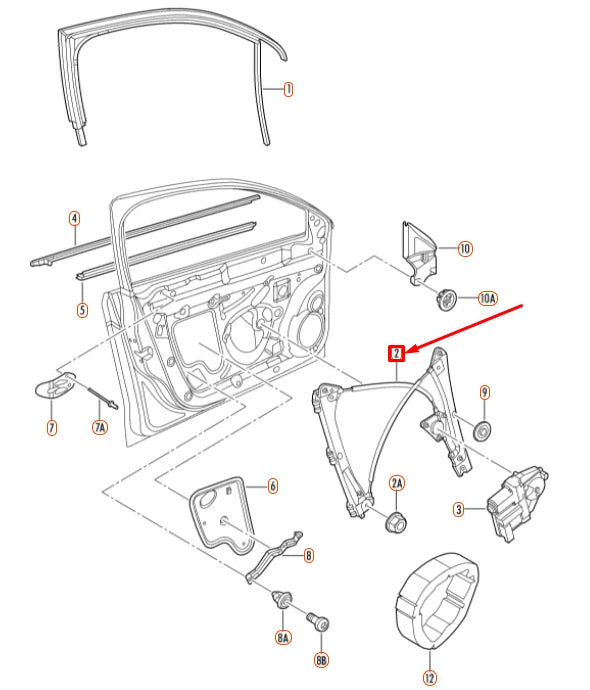 NEW VOLKSWAGEN JETTA A6 MK6 FRONT LEFT DOOR WINDOW REGULATOR 5C6837461K ORIGINAL