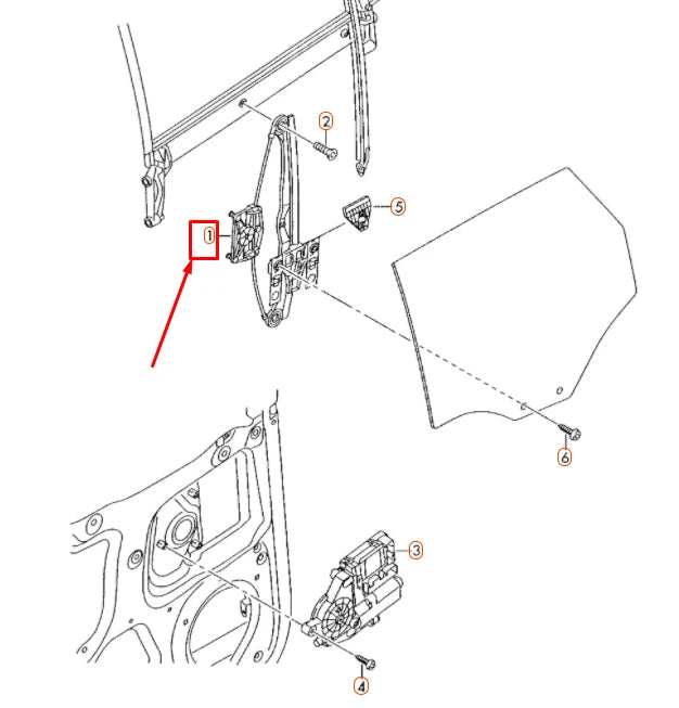 NEW AUDI A3 8P1REAR RIGHT DOOR WINDOW REGULATOR 8P4839462B ORIGINAL